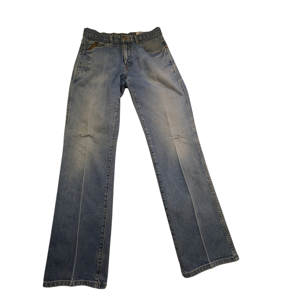 Ariat Low Rise Boot Cut Jeans Women's 32x34 Distressed Y2K Western Denim